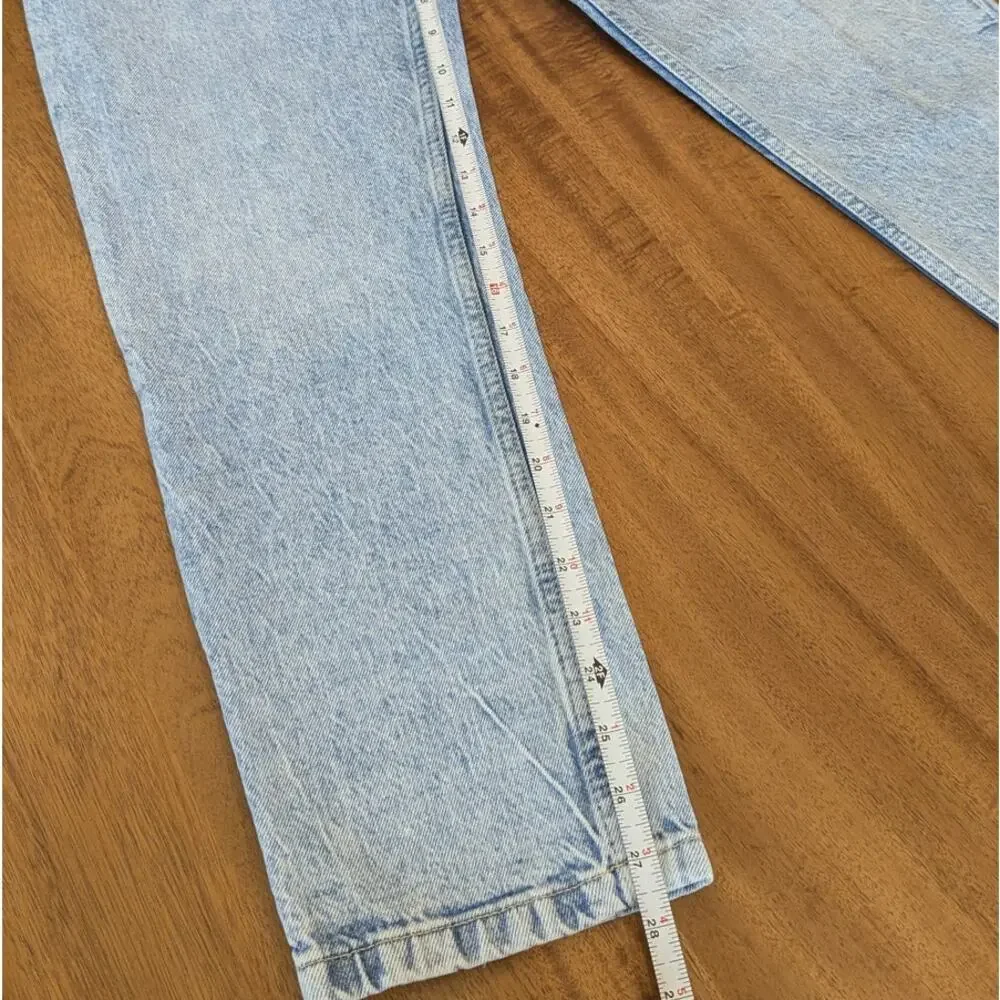 Zara Jeans 7223/223/427 Womens 6 Blue denim High-rise Straight Mom Fit Ankle